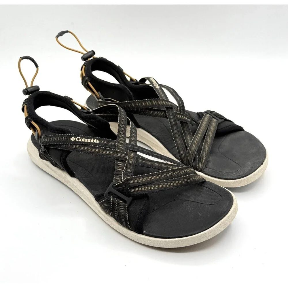 Columbia Black Women's Sport Sandal Size Strappy Outdoor Hiking‎ 10 Adjustable